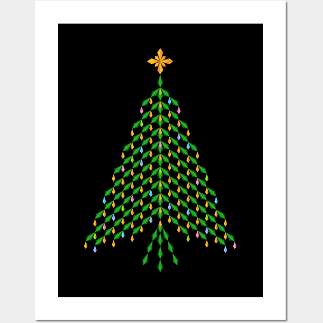 Elegant crystal Christmas Tree design Wall Art by kindsouldesign